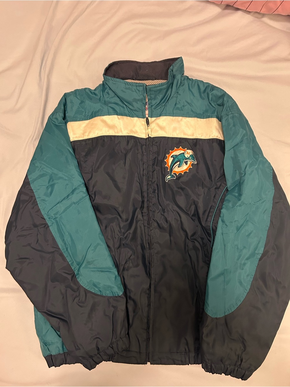NFL Team Logo Jacket in Teal, Navy & White